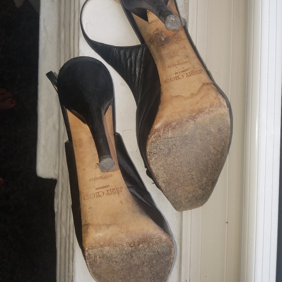 Jimmy Choo 'Poem' peeptoe slingback - Picture 3 of 5